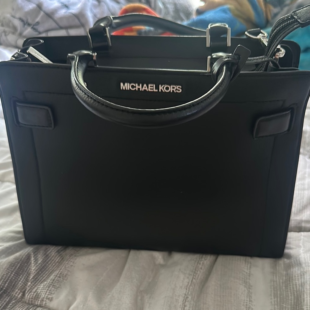 Michael Kors Black Leather Briefcase with Saffiano Finish
